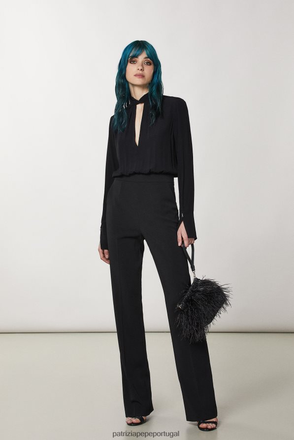 Patrizia Pepe mulheres bolsa crossbody com penas Nero bolsas | TX086V788