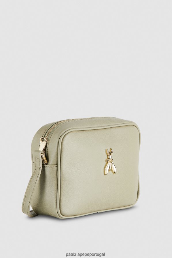 Patrizia Pepe mulheres bolsa fly bag bolsa crossbody de couro verde sálvia bolsas | TX086V824