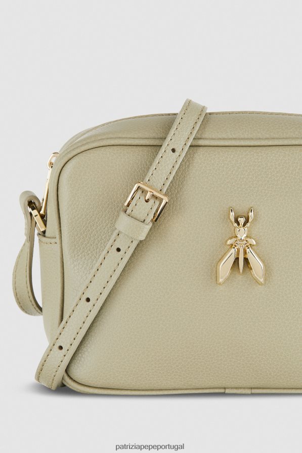 Patrizia Pepe mulheres bolsa fly bag bolsa crossbody de couro verde sálvia bolsas | TX086V824