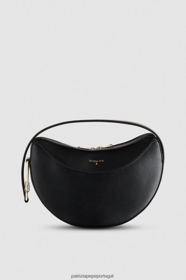 Patrizia Pepe mulheres bolsa hobo com zip Nero bolsas | TX086V792