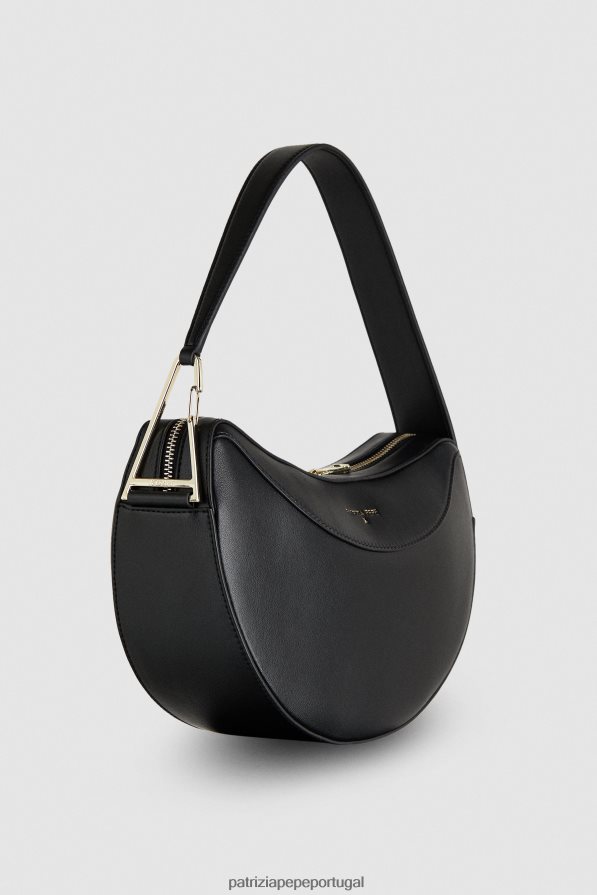 Patrizia Pepe mulheres bolsa hobo com zip Nero bolsas | TX086V792