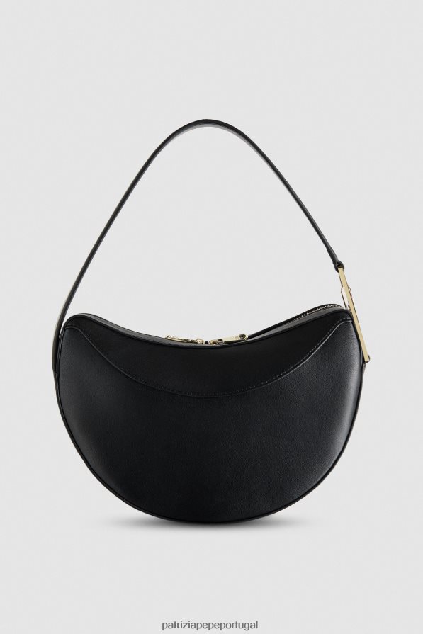 Patrizia Pepe mulheres bolsa hobo com zip Nero bolsas | TX086V792