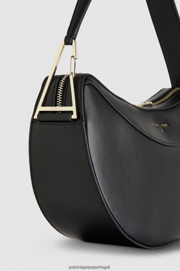 Patrizia Pepe mulheres bolsa hobo com zip Nero bolsas | TX086V792