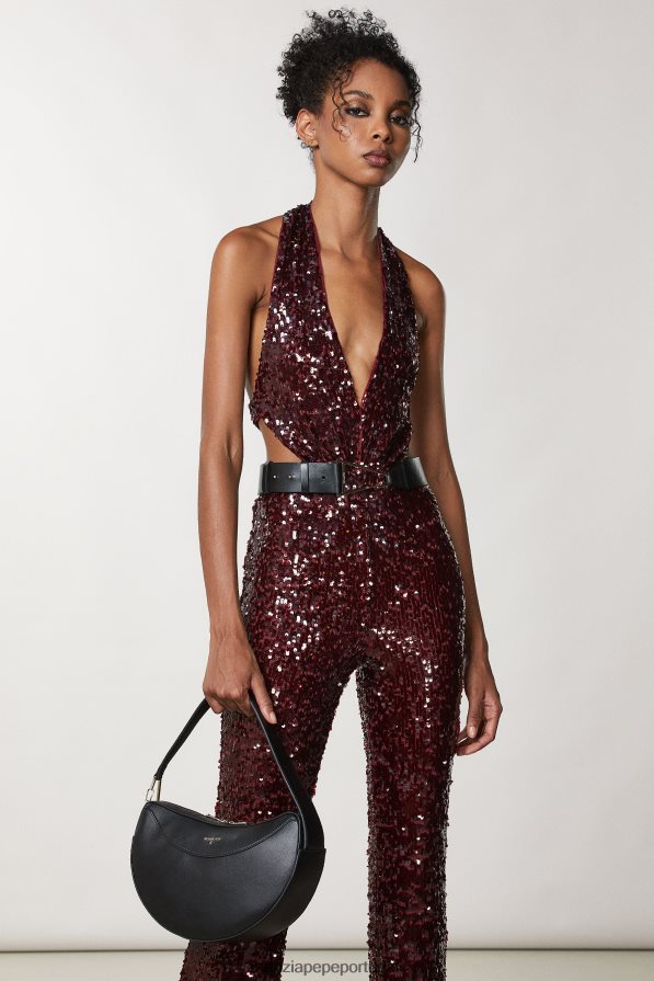 Patrizia Pepe mulheres bolsa hobo com zip Nero bolsas | TX086V792