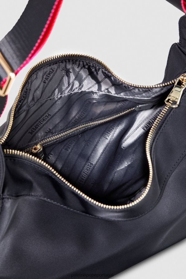 Patrizia Pepe mulheres bolsa hobo de nylon Nero bolsas | TX086V814