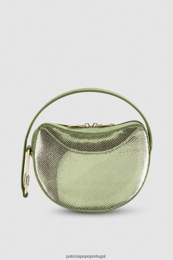 Patrizia Pepe mulheres bolsa hobo pequena verde brilhante bolsas | TX086V795