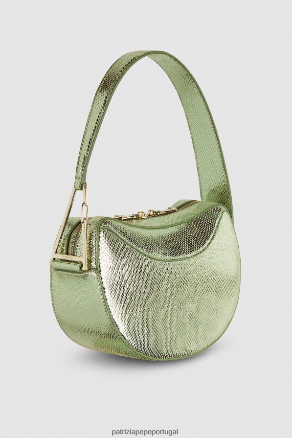 Patrizia Pepe mulheres bolsa hobo pequena verde brilhante bolsas | TX086V795
