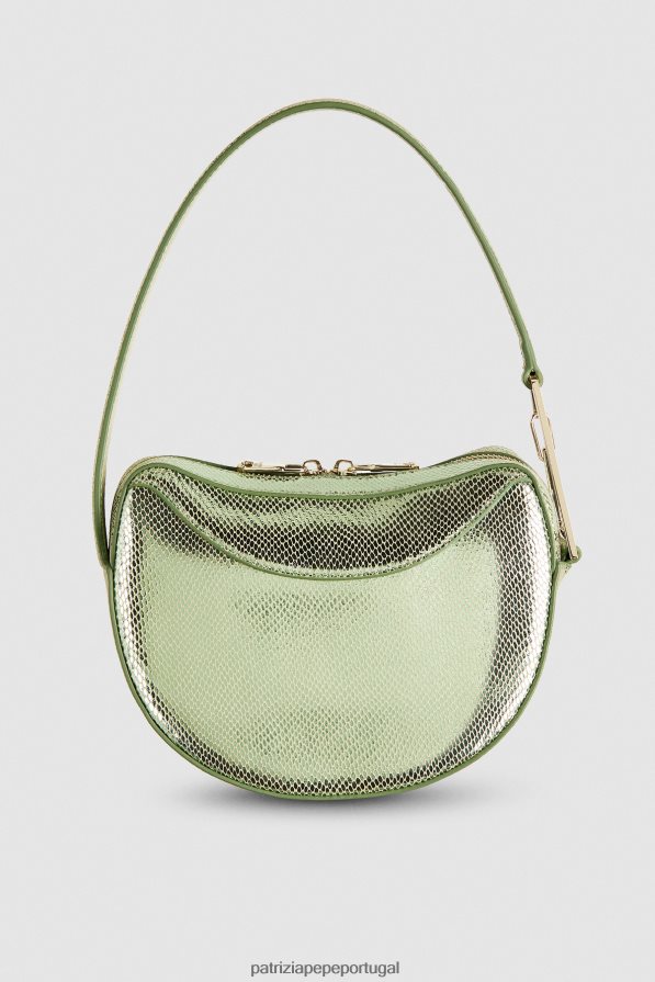 Patrizia Pepe mulheres bolsa hobo pequena verde brilhante bolsas | TX086V795