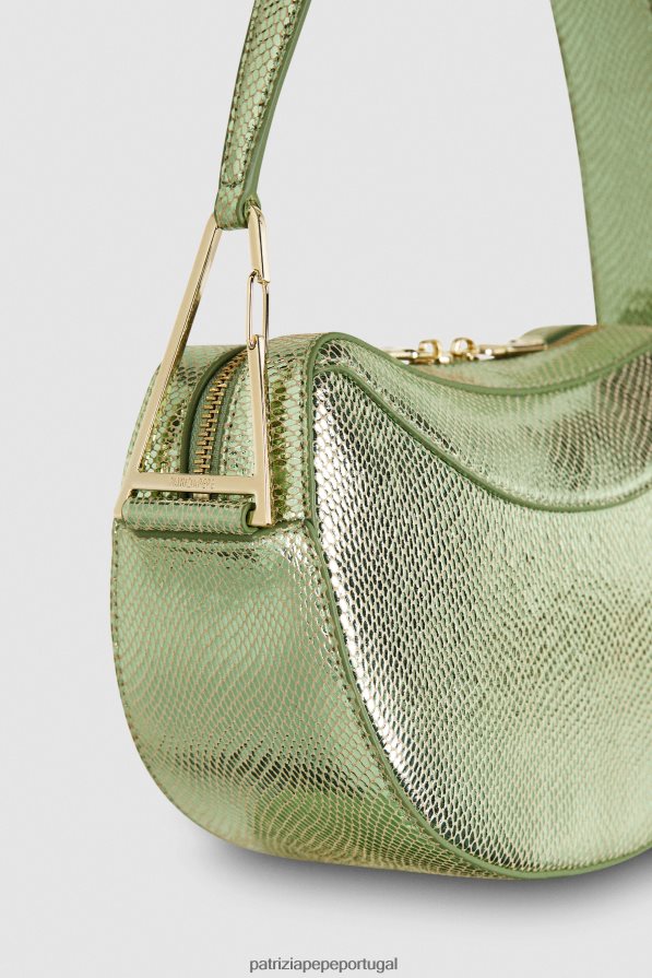 Patrizia Pepe mulheres bolsa hobo pequena verde brilhante bolsas | TX086V795