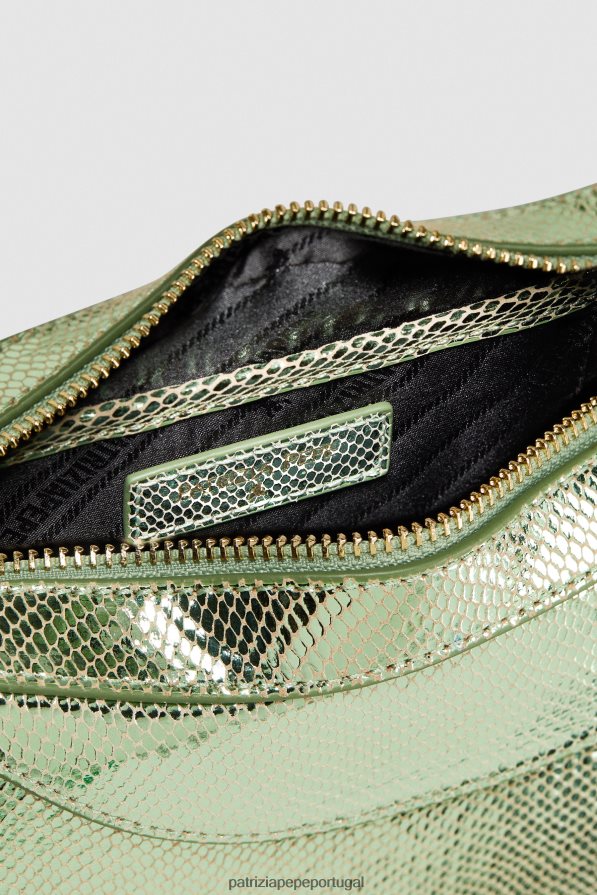 Patrizia Pepe mulheres bolsa hobo pequena verde brilhante bolsas | TX086V795