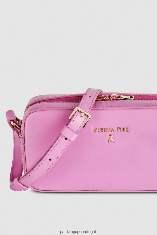Patrizia Pepe mulheres bolsa transversal com fivela malva virtual bolsas | TX086V784