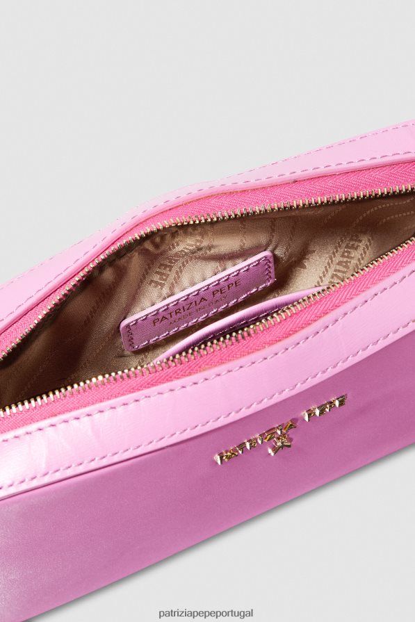 Patrizia Pepe mulheres bolsa transversal com fivela malva virtual bolsas | TX086V784