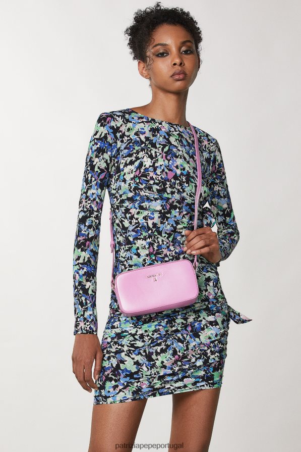 Patrizia Pepe mulheres bolsa transversal com fivela malva virtual bolsas | TX086V784