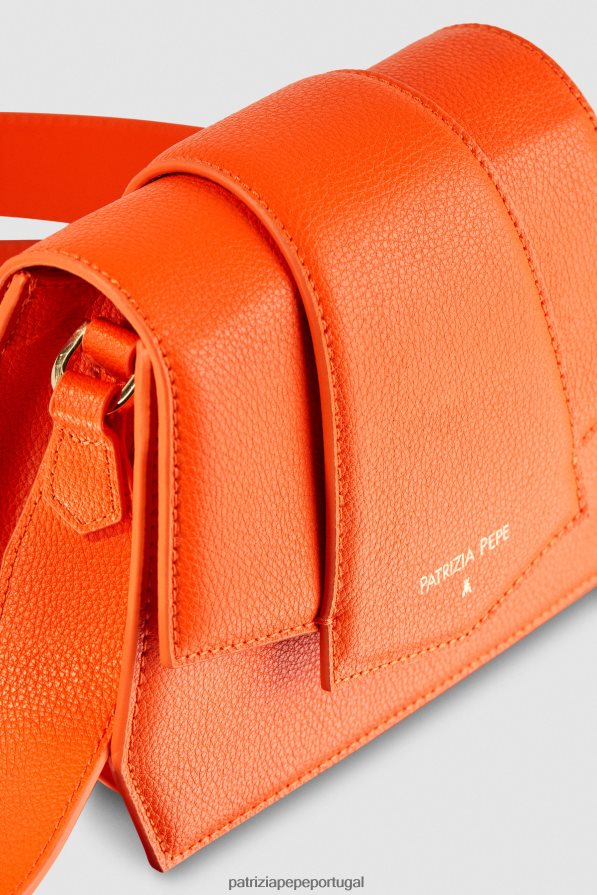 Patrizia Pepe mulheres bolsa transversal com zíper laranja solar bolsas | TX086V821