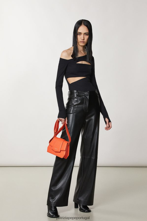 Patrizia Pepe mulheres bolsa transversal com zíper laranja solar bolsas | TX086V821