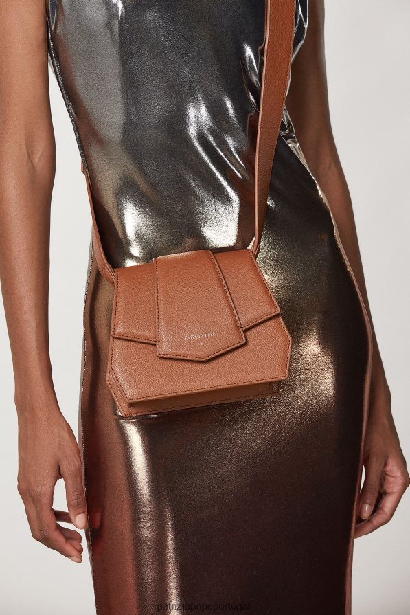 Patrizia Pepe mulheres bolsa transversal com zíper novo cuio bolsas | TX086V786