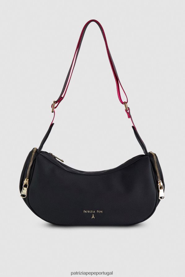 Patrizia Pepe mulheres bolsa transversal de náilon Nero bolsas | TX086V815