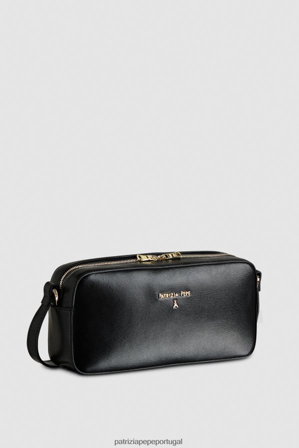 Patrizia Pepe mulheres mini bolsa com zíper Nero bolsas | TX086V780