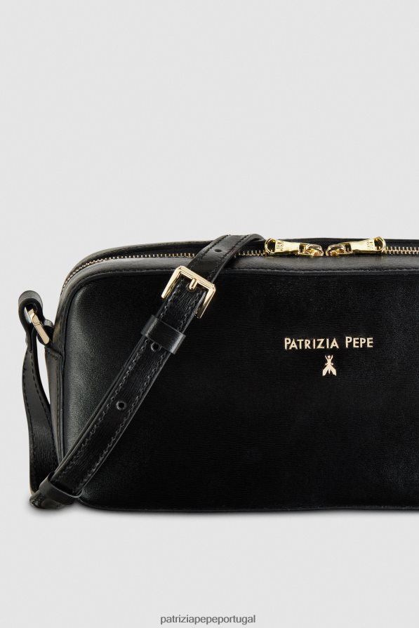 Patrizia Pepe mulheres mini bolsa com zíper Nero bolsas | TX086V780