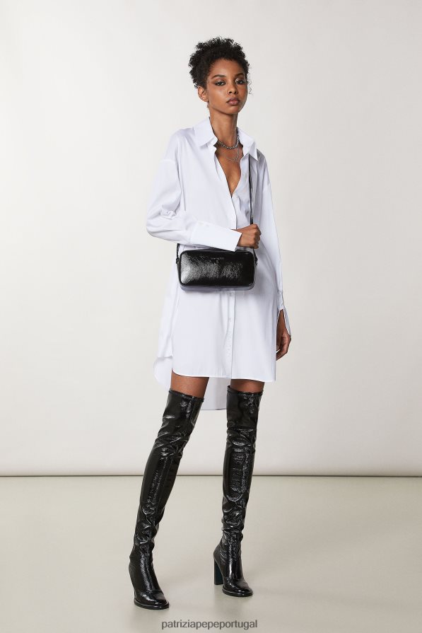 Patrizia Pepe mulheres mini bolsa crossbody com zíper Nero bolsas | TX086V778