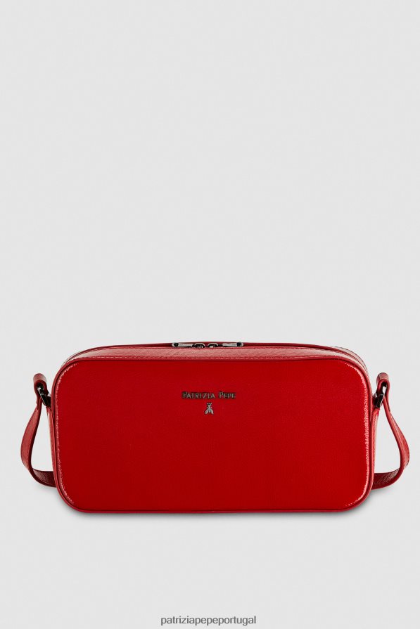 Patrizia Pepe mulheres mini bolsa crossbody com zíper corrida vermelha bolsas | TX086V781