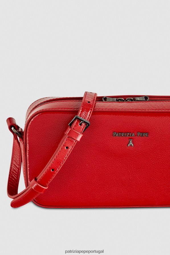 Patrizia Pepe mulheres mini bolsa crossbody com zíper corrida vermelha bolsas | TX086V781