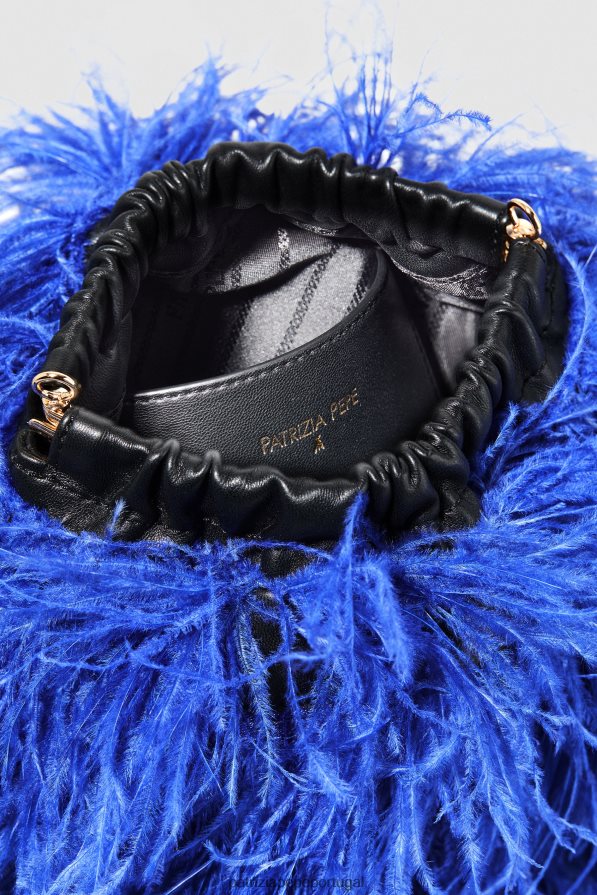 Patrizia Pepe mulheres bolsa crossbody com penas raio azul bolsas | TX086V715