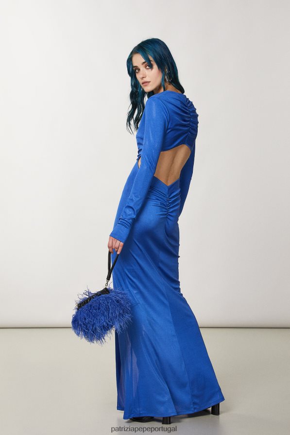 Patrizia Pepe mulheres bolsa crossbody com penas raio azul bolsas | TX086V715