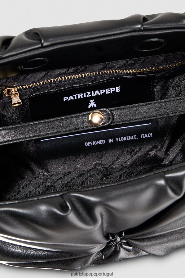 Patrizia Pepe mulheres clutch tipo travesseiro média Nero bolsas | TX086V800