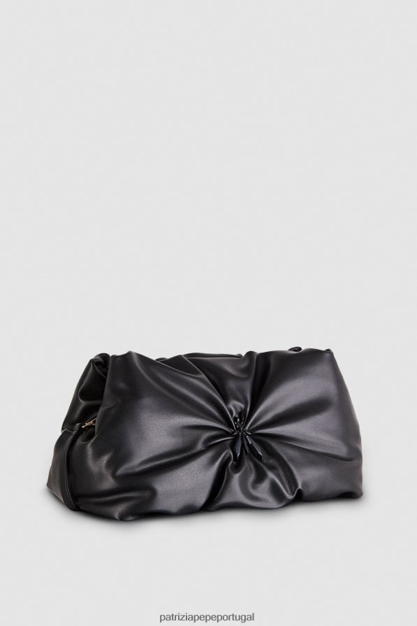 Patrizia Pepe mulheres embreagem de travesseiro de mosca grande Nero bolsas | TX086V804
