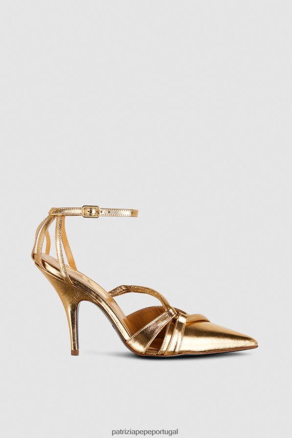 Patrizia Pepe mulheres bombas com salto ouro solar calçados TX086V836