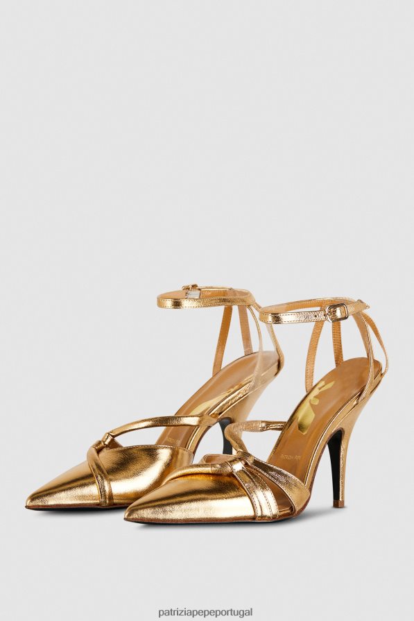 Patrizia Pepe mulheres bombas com salto ouro solar calçados TX086V836