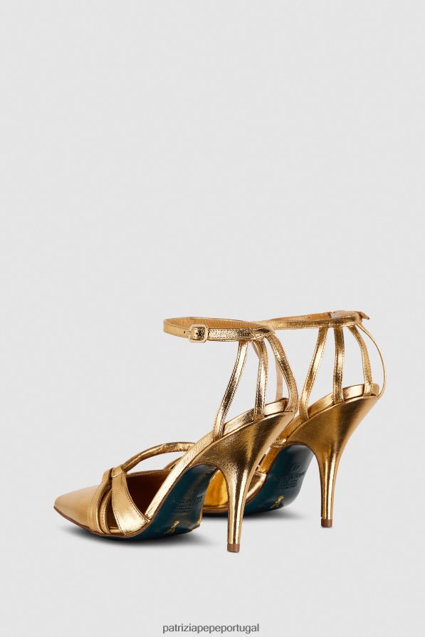 Patrizia Pepe mulheres bombas com salto ouro solar calçados TX086V836
