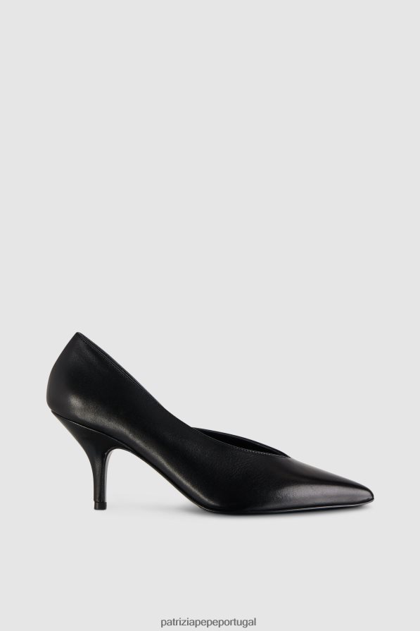 Patrizia Pepe mulheres bombas de salto de forma mínima Nero calçados TX086V871