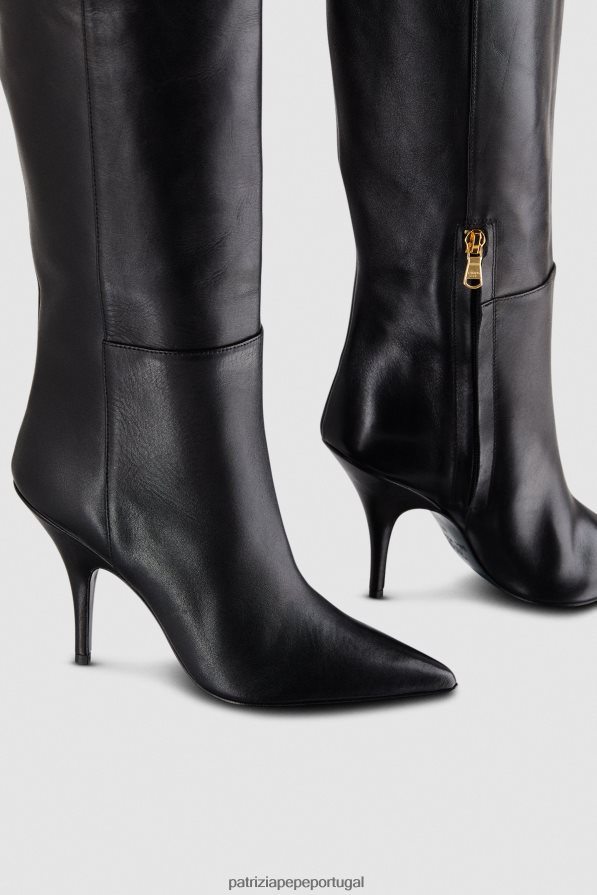 Patrizia Pepe mulheres Botas com salto de 10 cm Nero calçados TX086V875