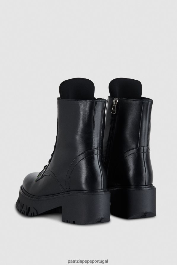 Patrizia Pepe mulheres botas de motociclista com cordões Nero calçados TX086V854