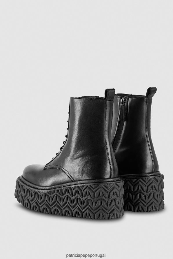 Patrizia Pepe mulheres botas de motociclista com zíper Nero calçados TX086V852