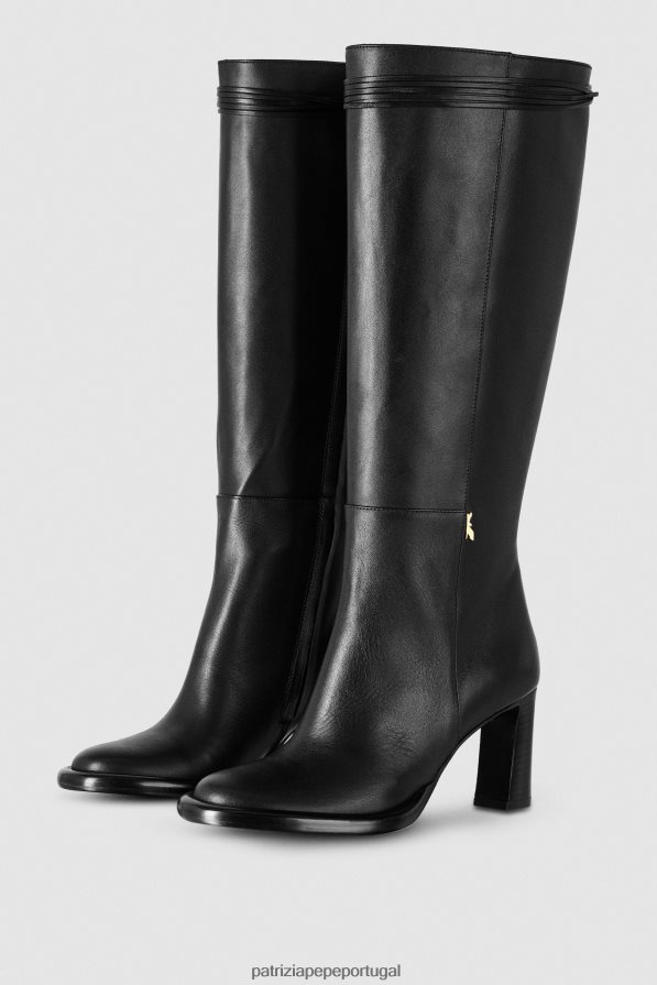 Patrizia Pepe mulheres botas de salto de couro Nero calçados TX086V846
