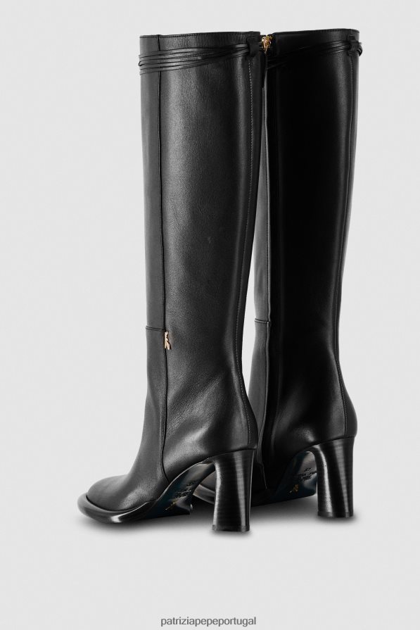 Patrizia Pepe mulheres botas de salto de couro Nero calçados TX086V846