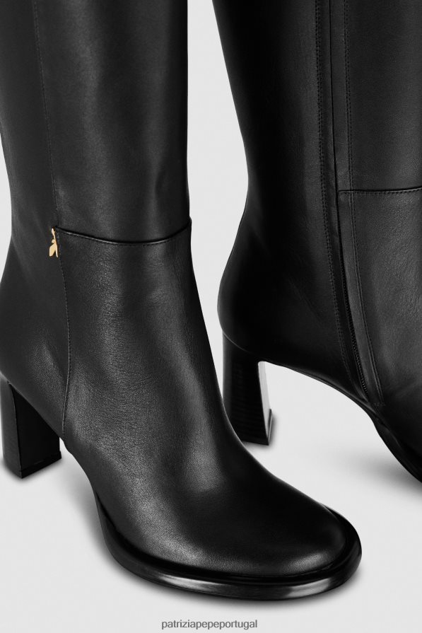 Patrizia Pepe mulheres botas de salto de couro Nero calçados TX086V846
