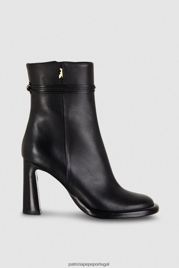 Patrizia Pepe mulheres botins de couro com zíper Nero calçados TX086V845
