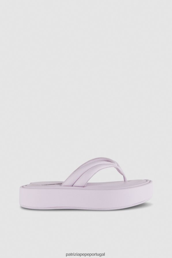Patrizia Pepe mulheres sandálias de chinelos de mosca lilás fresco calçados TX086V860