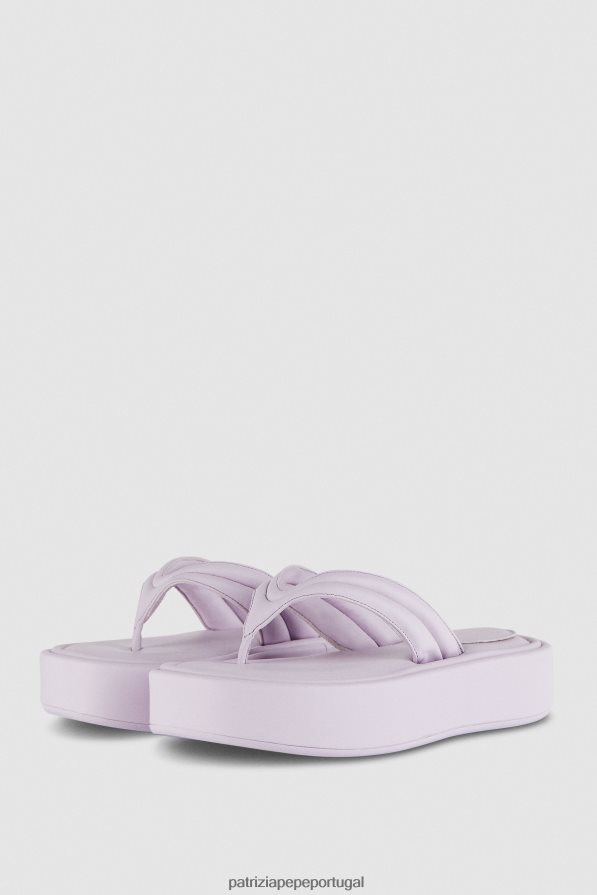 Patrizia Pepe mulheres sandálias de chinelos de mosca lilás fresco calçados TX086V860