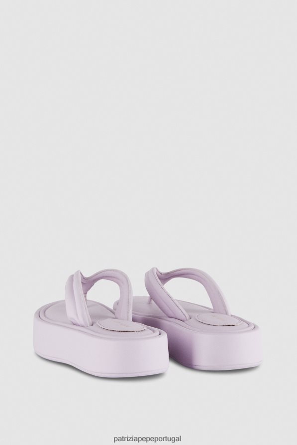 Patrizia Pepe mulheres sandálias de chinelos de mosca lilás fresco calçados TX086V860