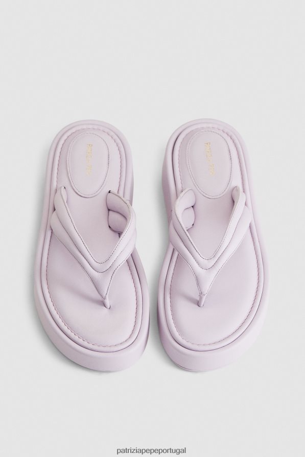Patrizia Pepe mulheres sandálias de chinelos de mosca lilás fresco calçados TX086V860