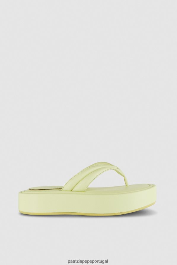 Patrizia Pepe mulheres sandálias de chinelos de mosca limão claro e ensolarado calçados TX086V861