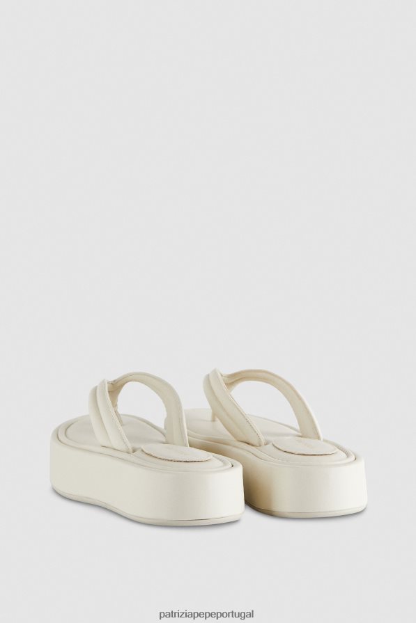 Patrizia Pepe mulheres sandálias de chinelos de mosca off white calçados TX086V859