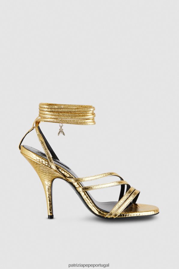 Patrizia Pepe mulheres sandálias de salto alto estrela de Ouro calçados TX086V881