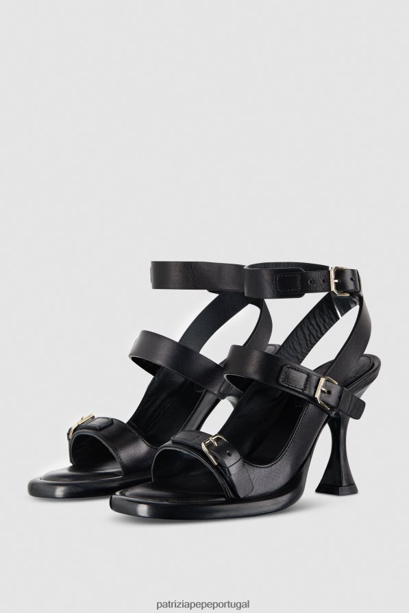 Patrizia Pepe mulheres sandálias de salto carretel Nero calçados TX086V882