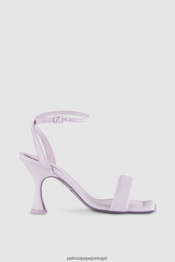 Patrizia Pepe mulheres sandálias quadradas monocromáticas lilás fresco calçados TX086V870